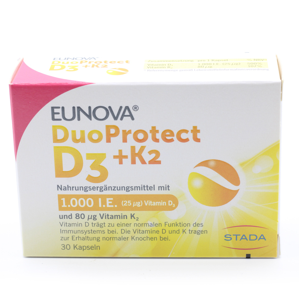 EUNOVA DuoProtect D3+K2 1000 I.E./80 μg Kapseln