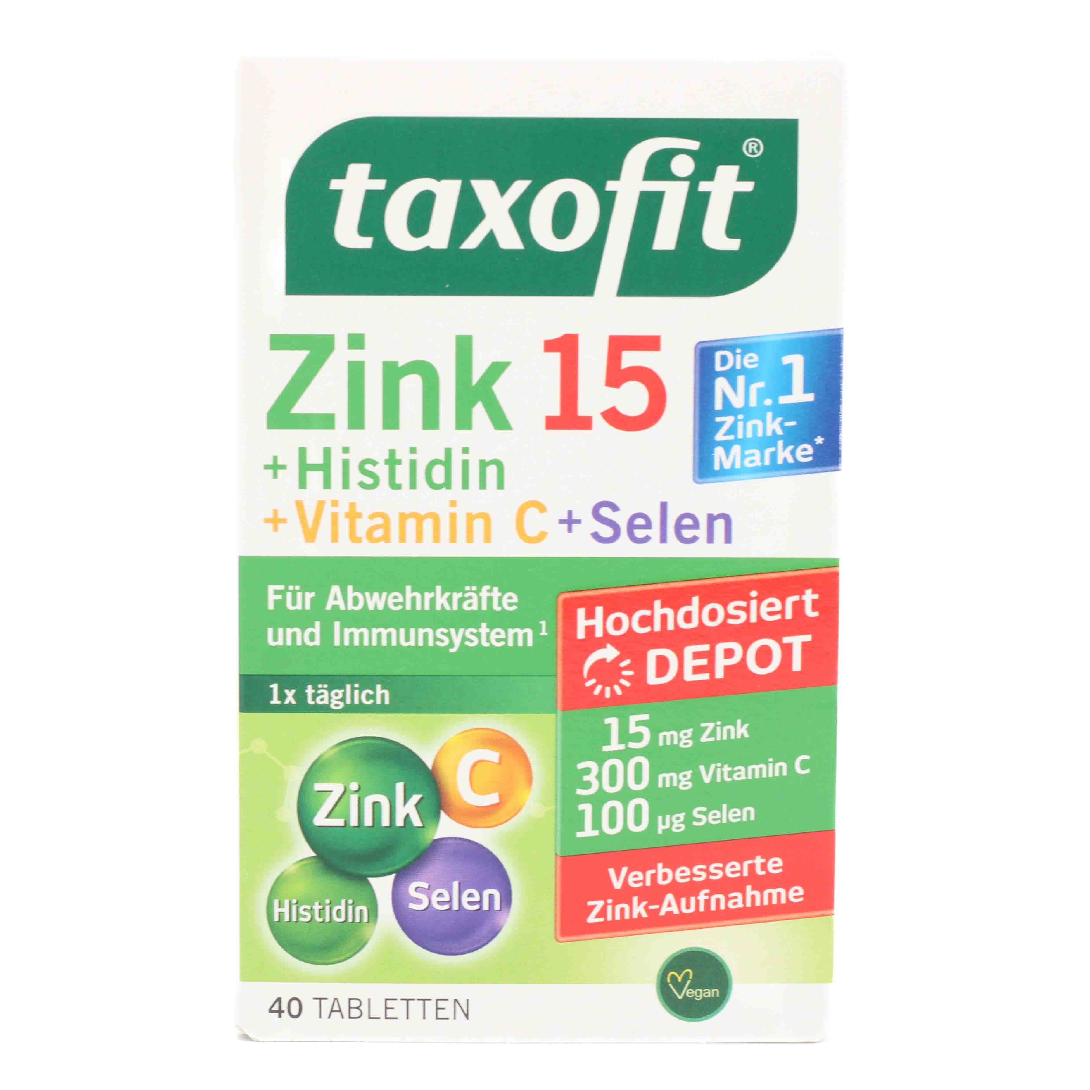TAXOFIT Zink+Histidin+Selen Depot Tabletten
