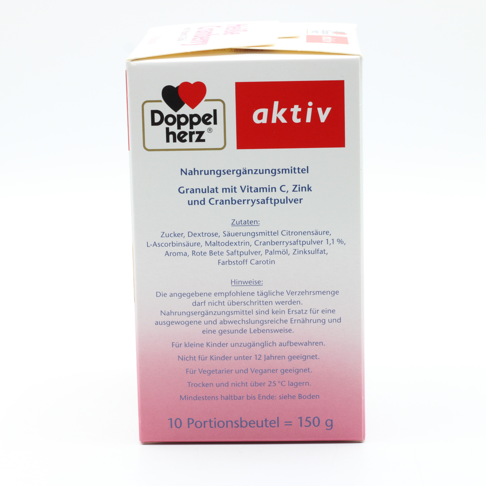 DOPPELHERZ heiße Cranberry m.Vit.C+Zink Granulat