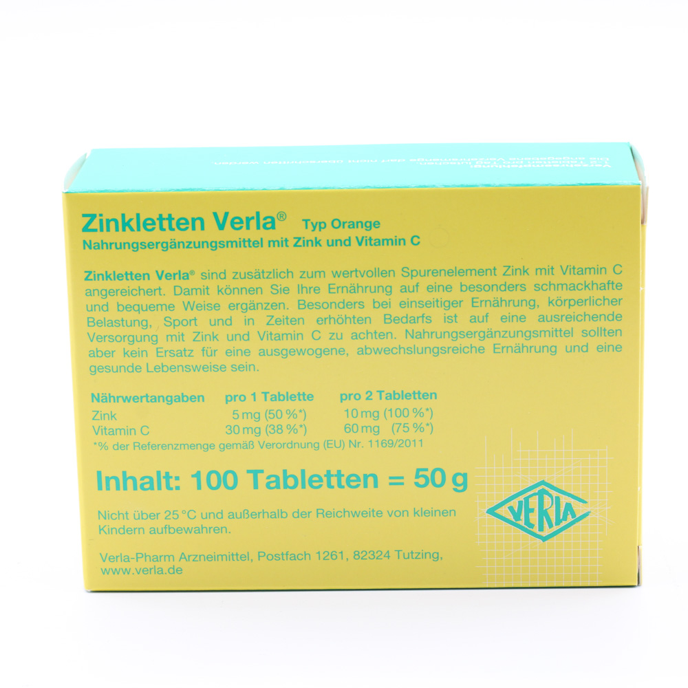 ZINKLETTEN Verla Orange Lutschtabletten