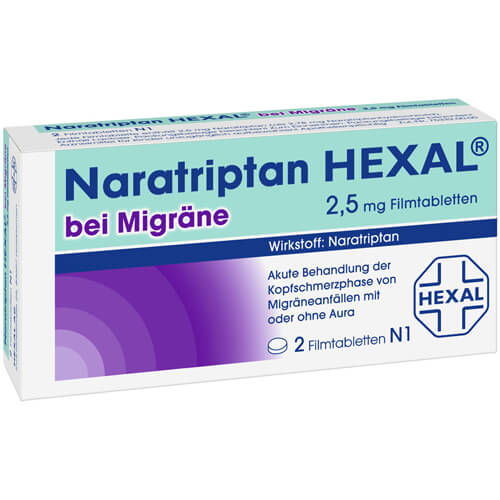 NARATRIPTAN HEXAL bei Migräne 2,5 mg Filmtabletten