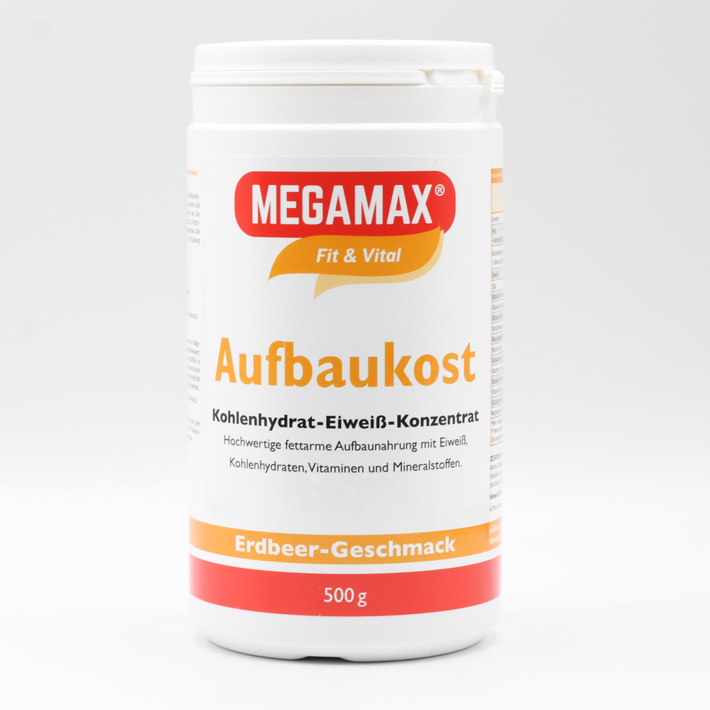 MEGAMAX Aufbaukost Erdbeere Pulver