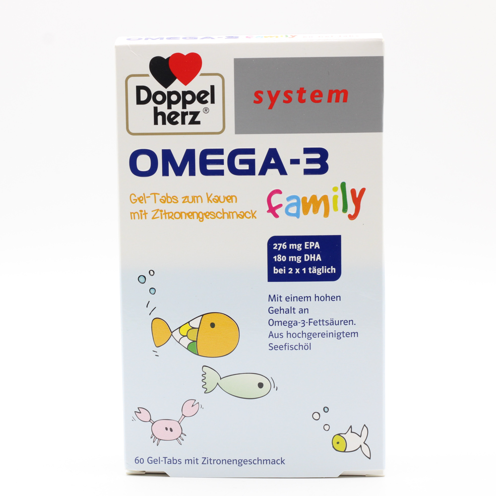 DOPPELHERZ Omega-3 Gel-Tabs family system