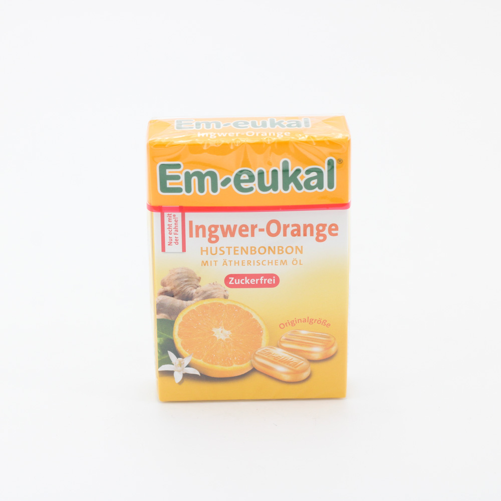 EM-EUKAL Bonbons Ingwer Orange zuckerfrei Box