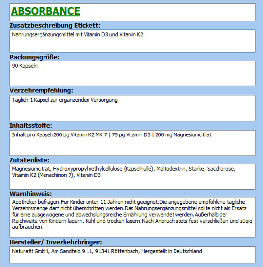 NATURAFIT Vitamin D3+K2 MK-7 superior absorb.Kaps.