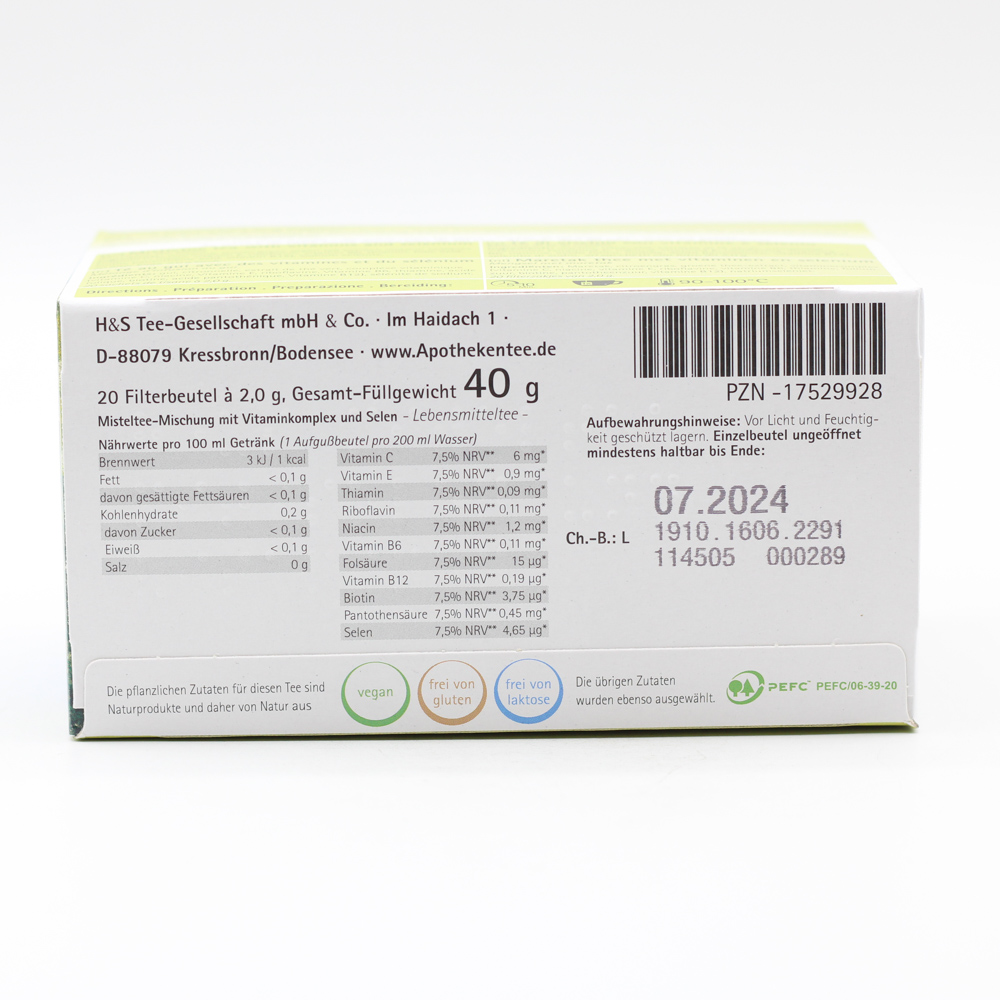 H&S Misteltee mit Selen und Vitaminen Filterbeutel