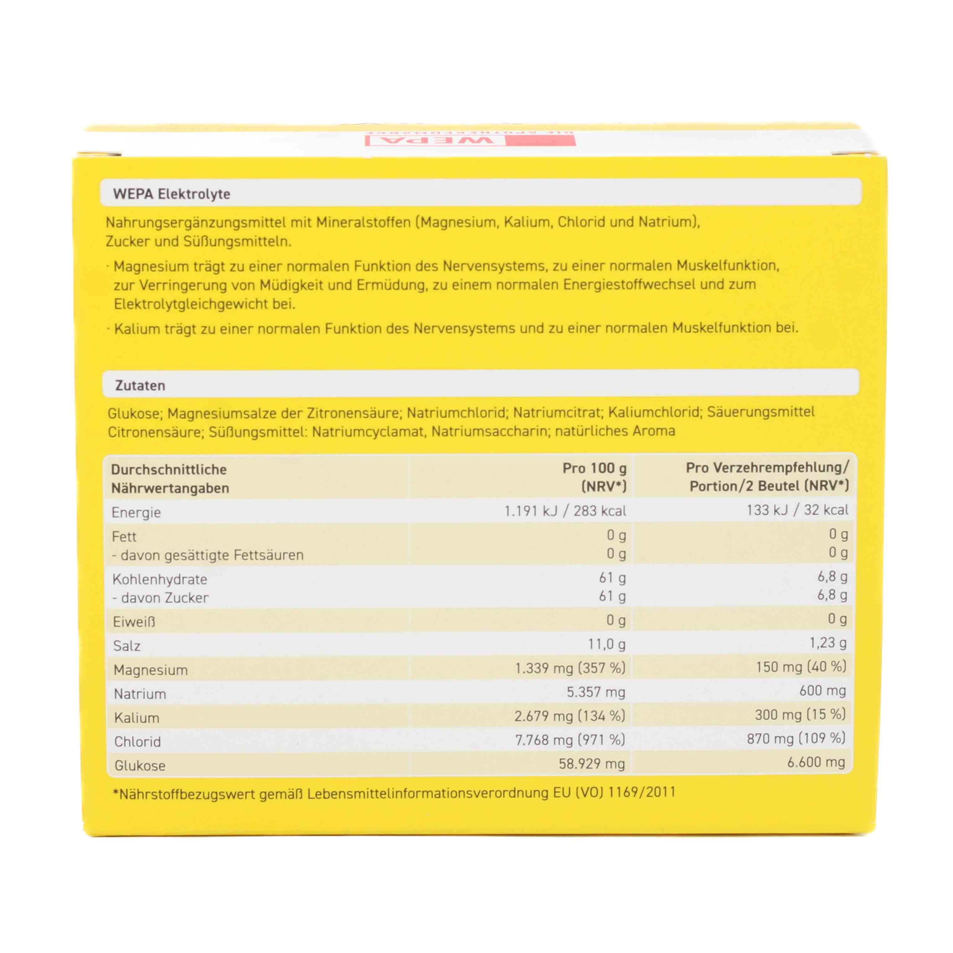 WEPA Elektrolyte Pulver Zitrone
