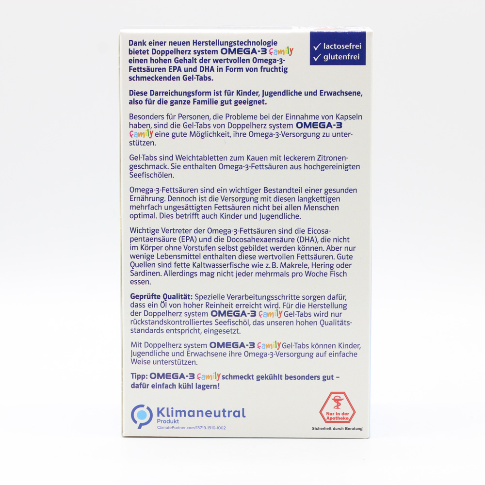 DOPPELHERZ Omega-3 Gel-Tabs family system