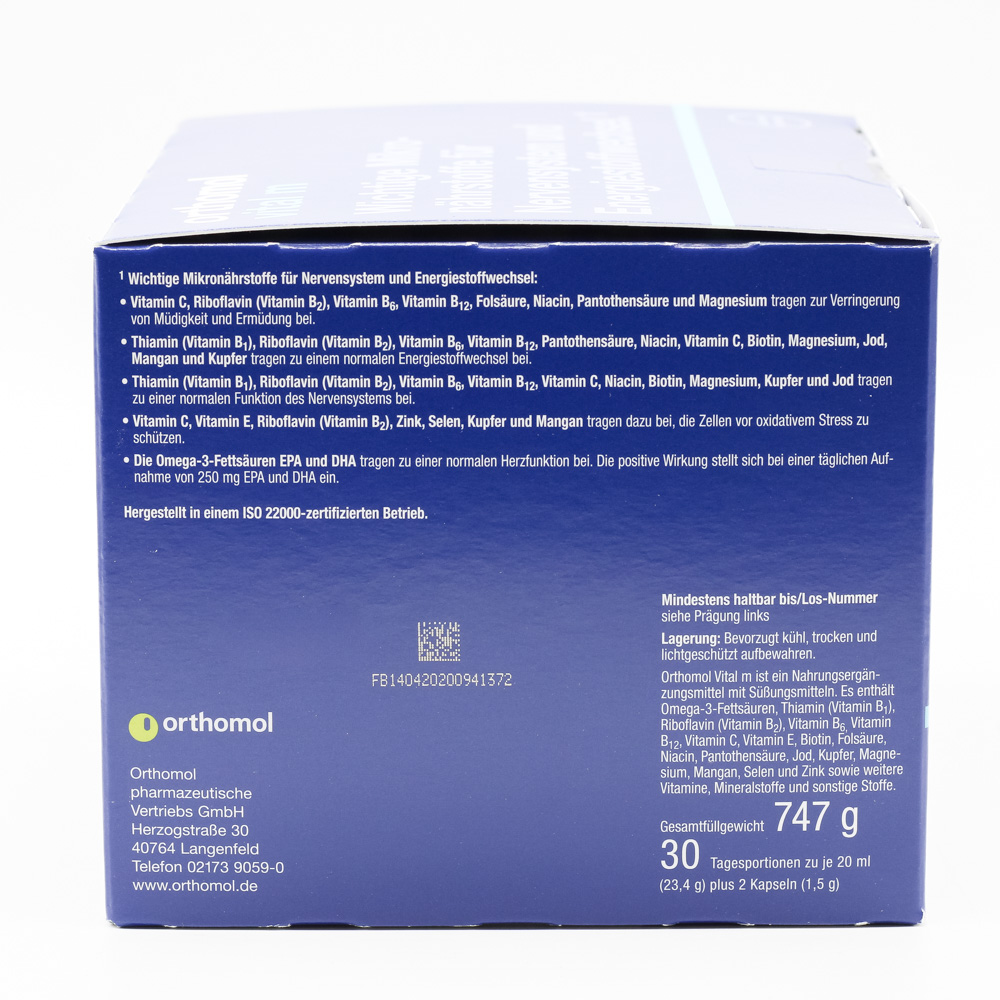 ORTHOMOL Vital M Trinkfläschchen/Kaps.Kombipack.