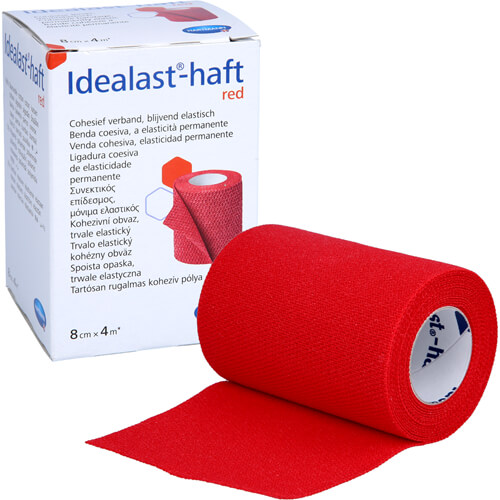 IDEALAST-haft color Binde 8 cmx4 m rot