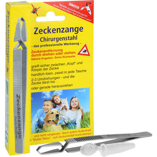 ZECKENZANGE Chirurgenstahl geriffelt